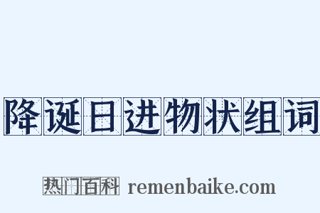 降诞日进物状组词是什么意思的图片